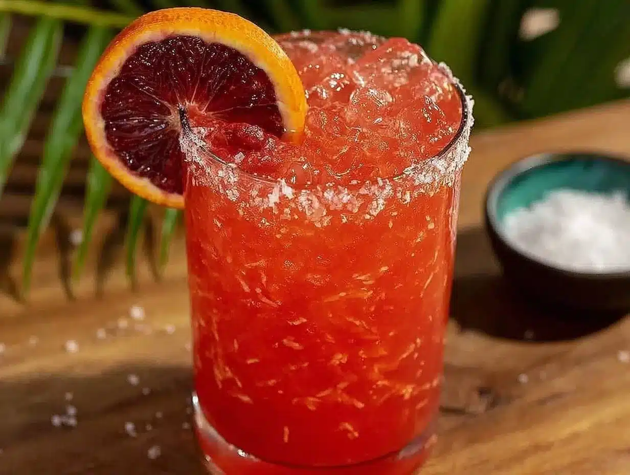 Blood Orange Paloma cocktail preparation steps