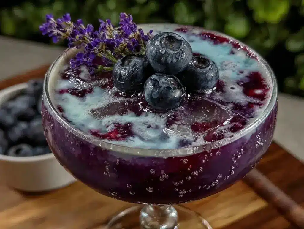 blueberry lavender cocktail recipe - featured image