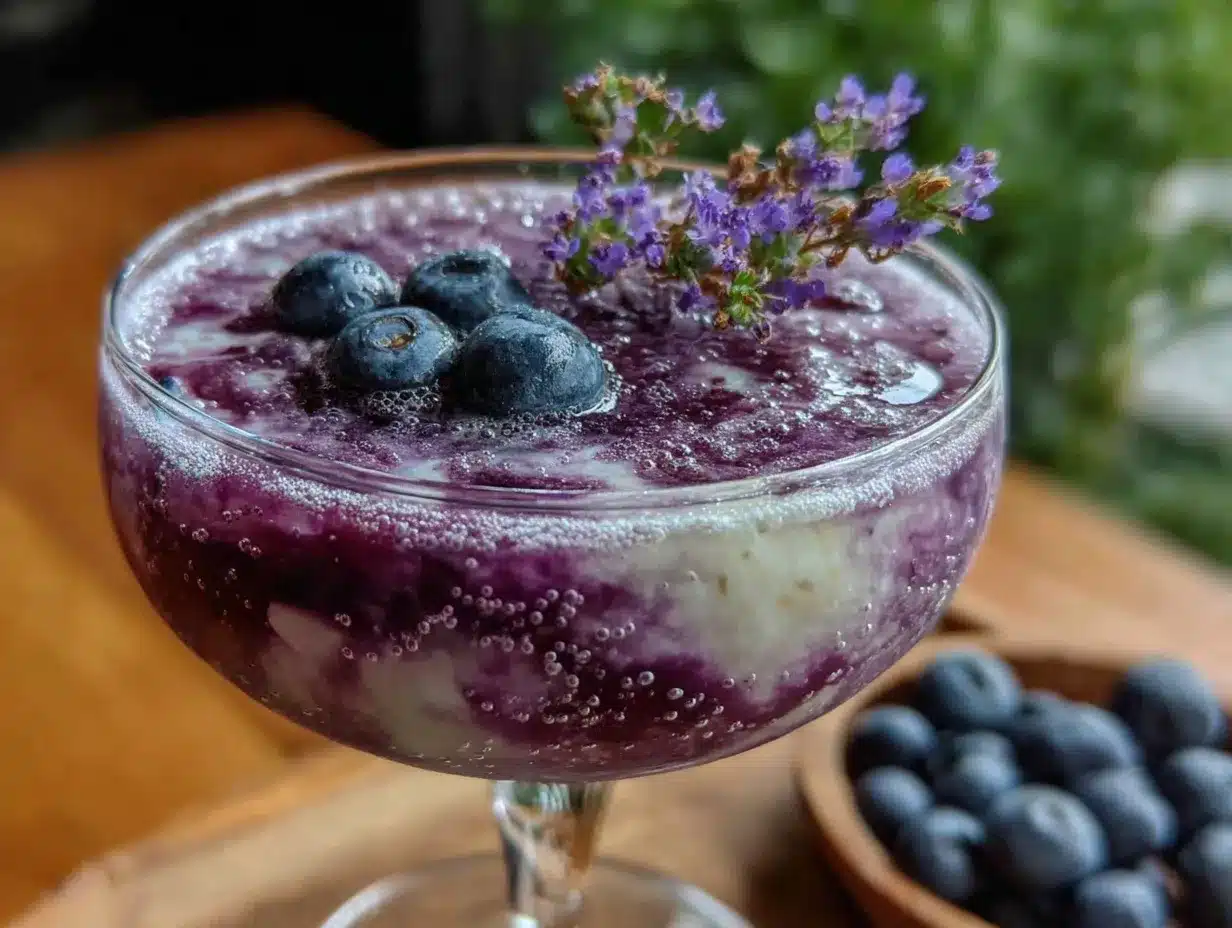 blueberry lavender cocktail recipe preparation steps