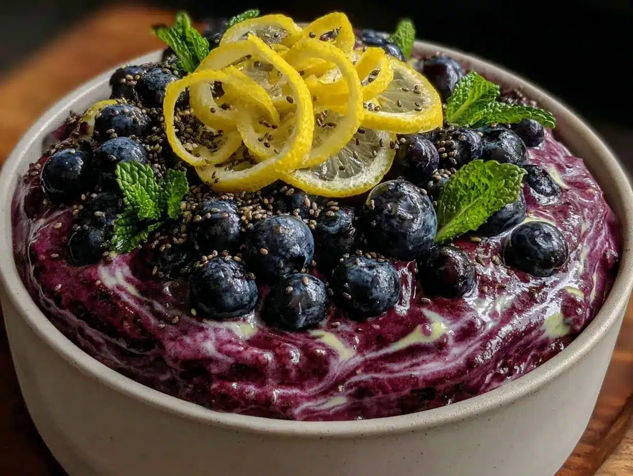 blueberry lemon smoothie bowl preparation steps