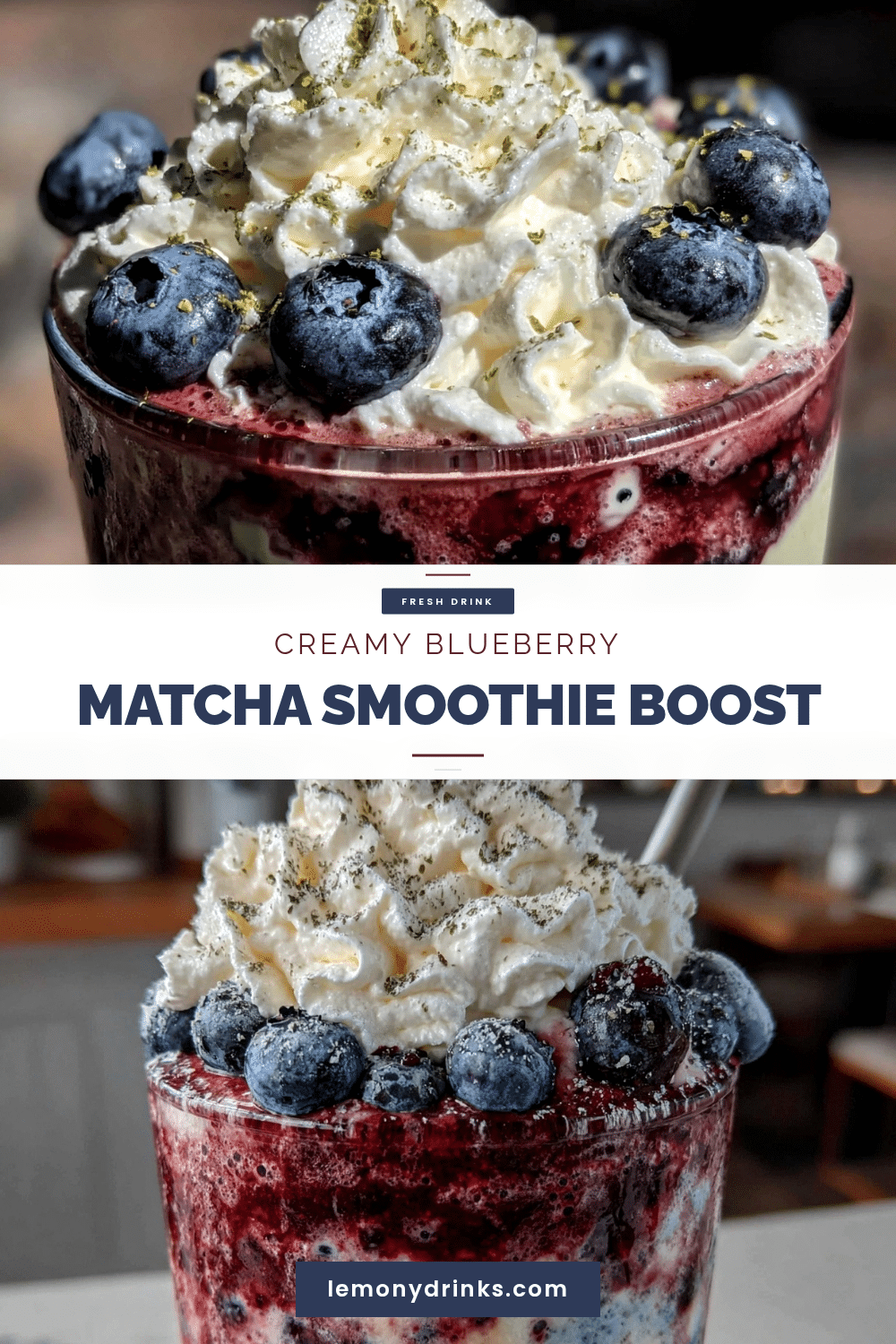 blueberry matcha smoothie boost recipe