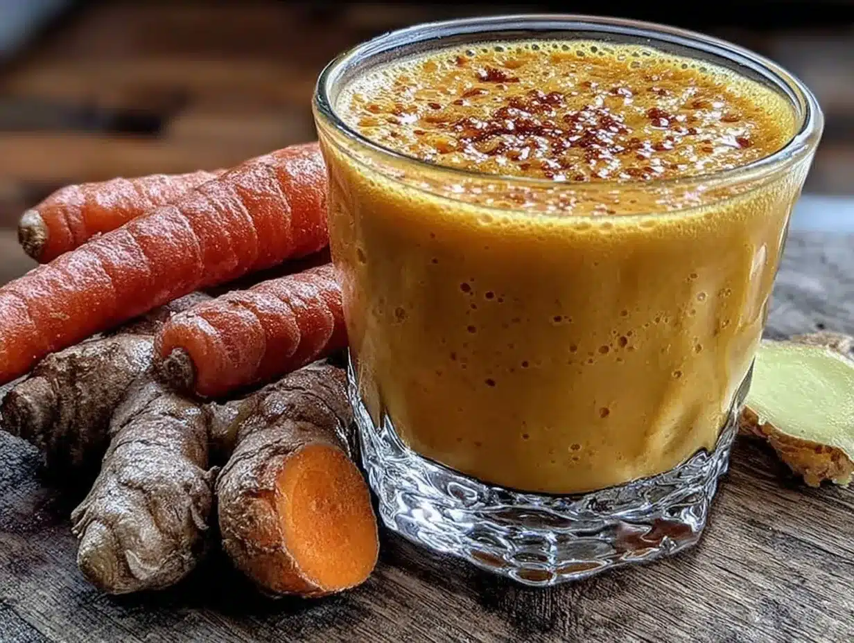 carrot ginger turmeric shot preparation steps