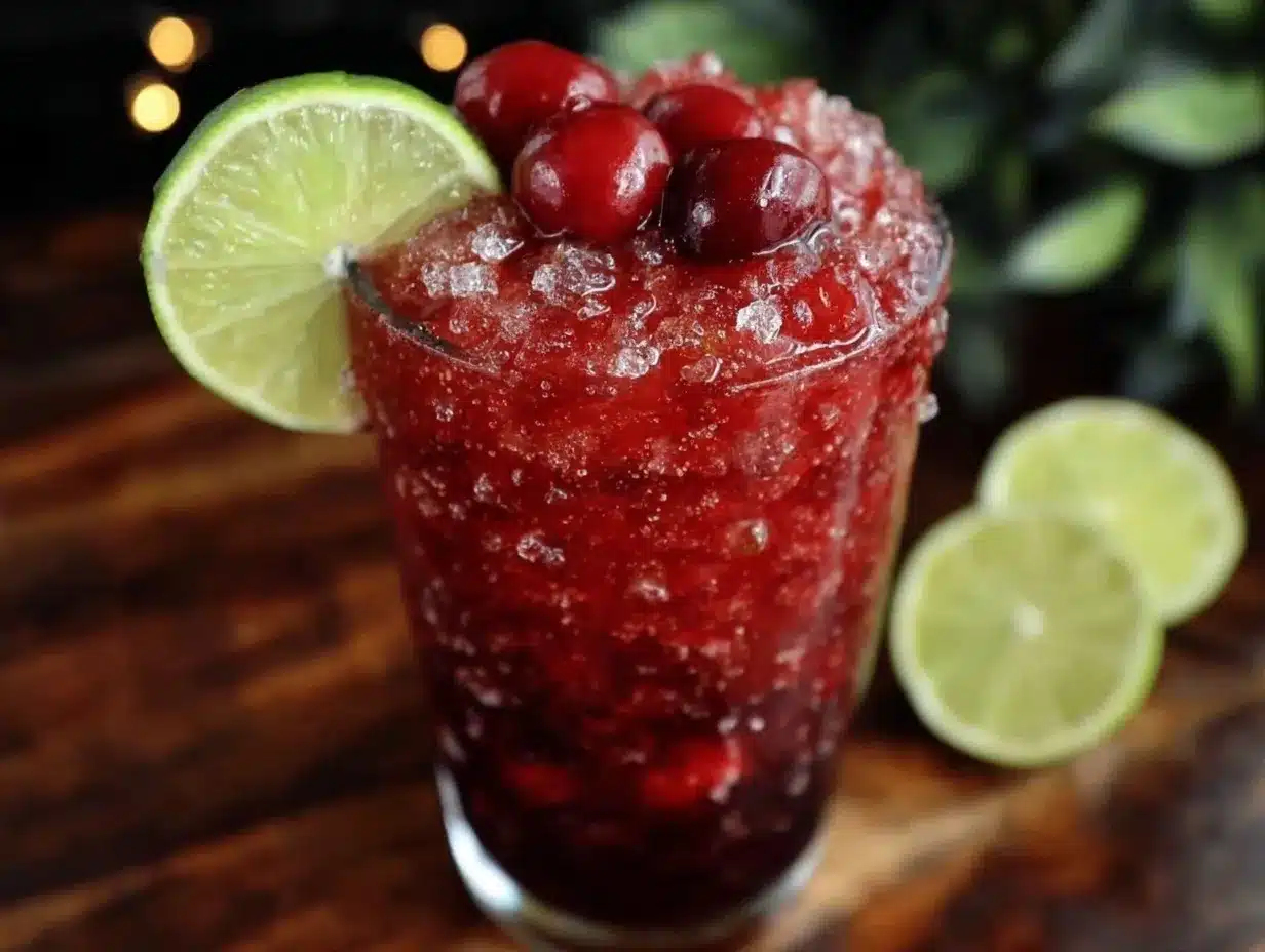 cherry limeade slushie preparation steps