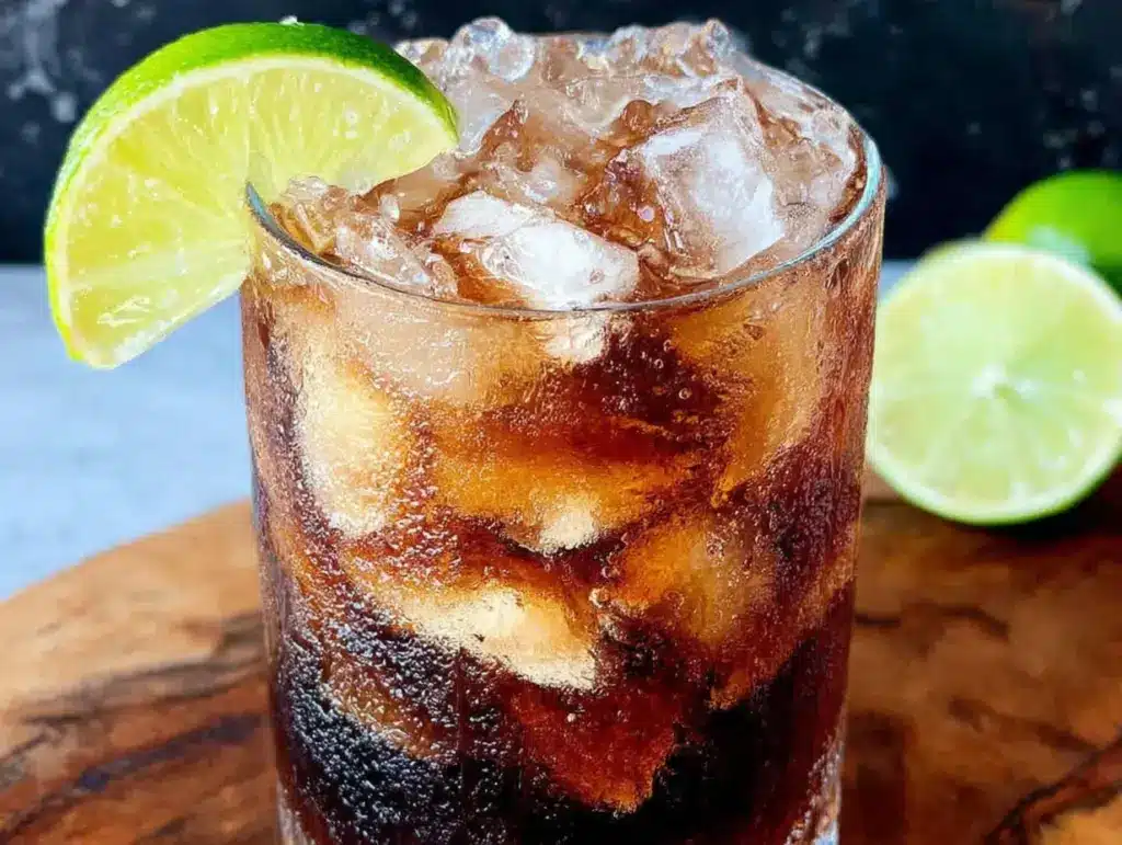 classic rum and coke cocktail recipe - featured image
