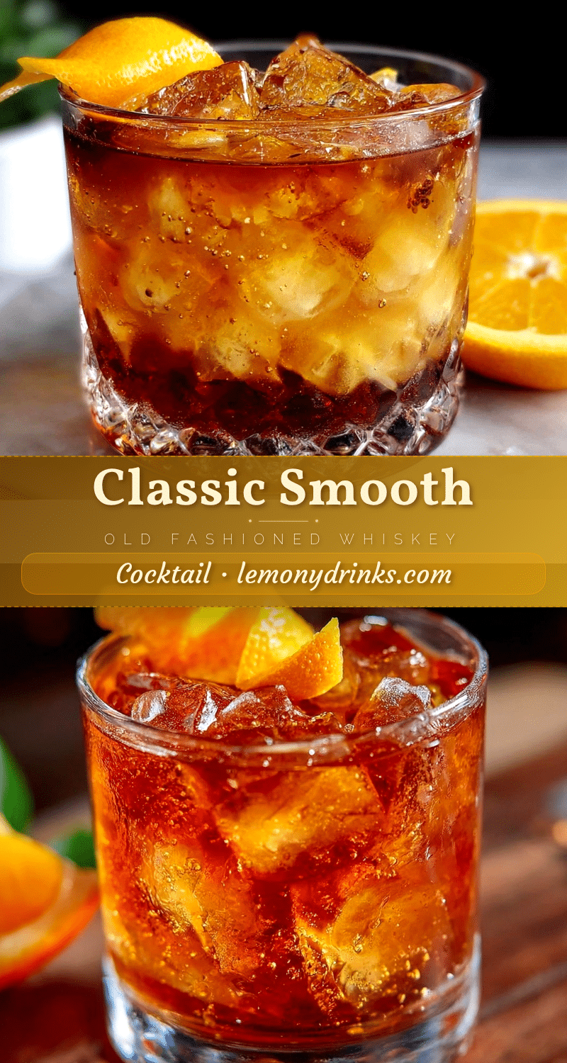 classic smooth Old Fashioned whiskey cocktail recipe