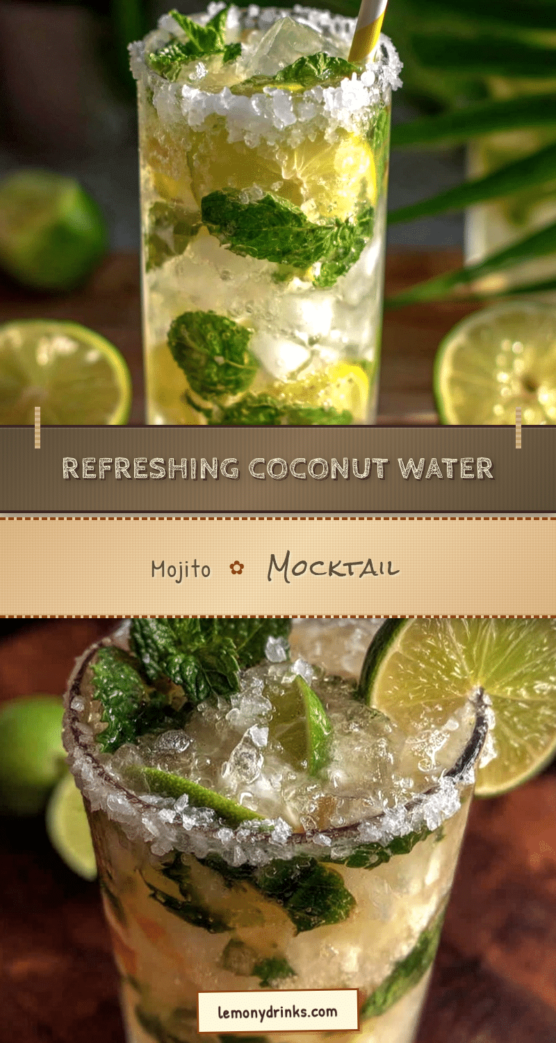 coconut water mojito mocktail recipe