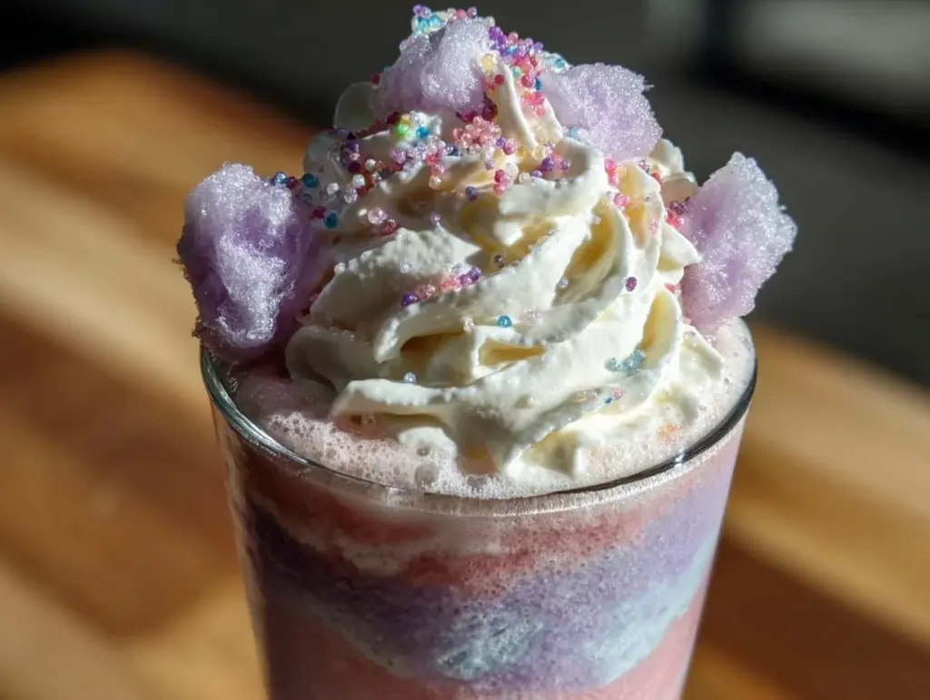 cotton candy frappuccino recipe - featured image
