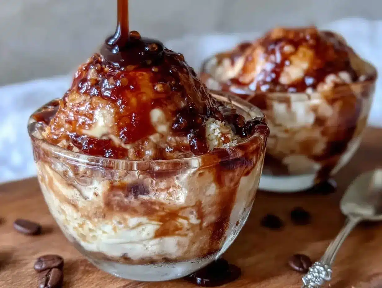 creamy affogato coffee dessert preparation steps