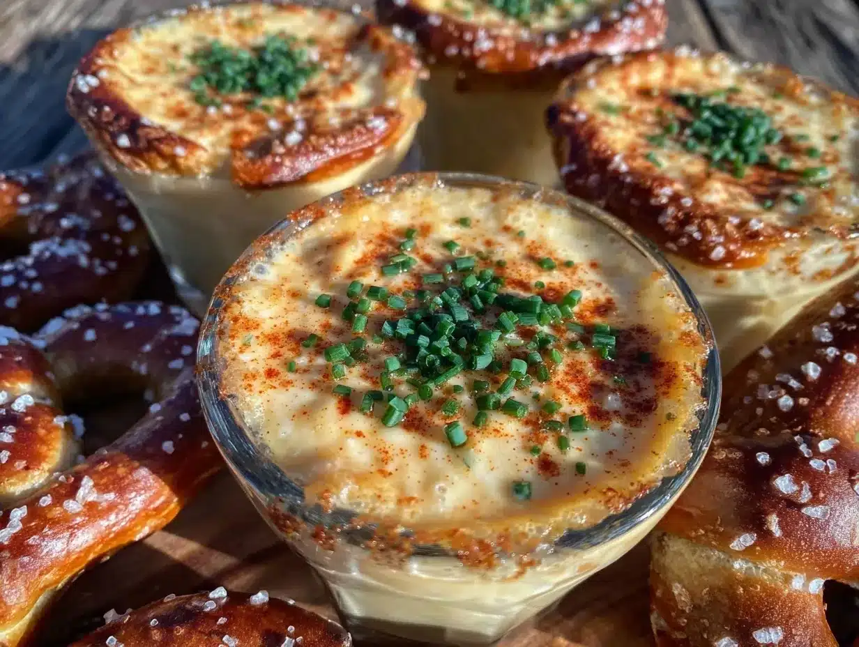 creamy beer cheese soup shots preparation steps