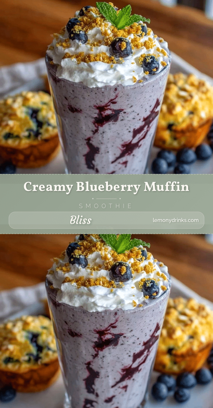 creamy blueberry muffin smoothie recipe