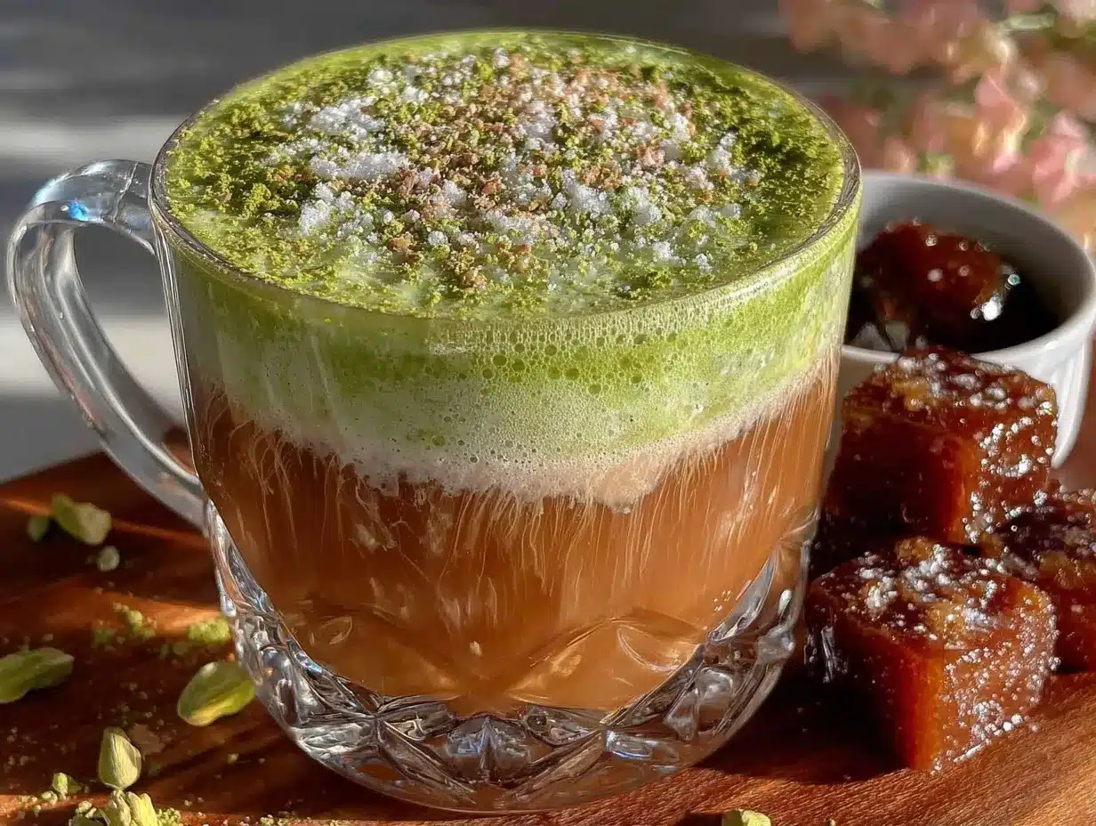 creamy brown sugar matcha latte preparation steps