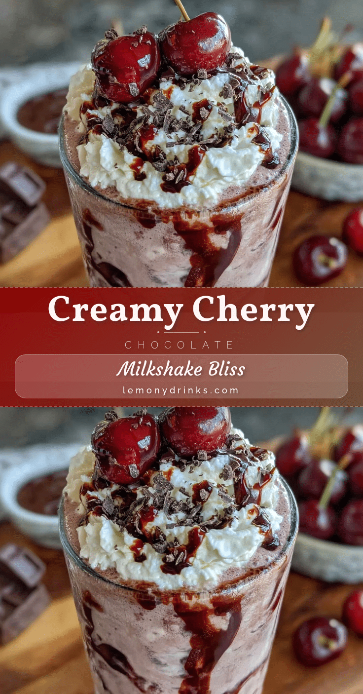 creamy cherry chocolate milkshake delight recipe