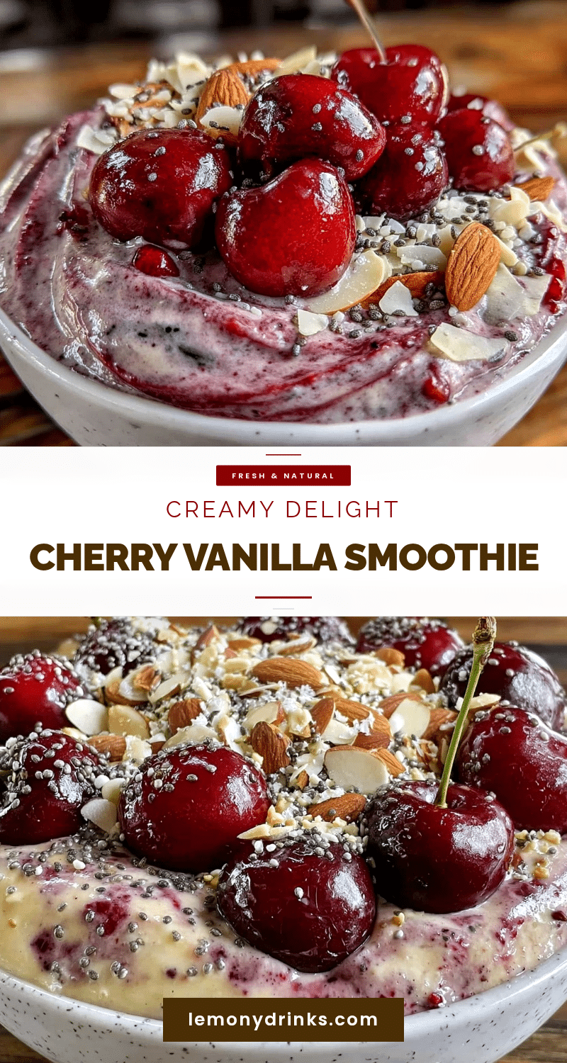 creamy cherry vanilla smoothie bowl recipe
