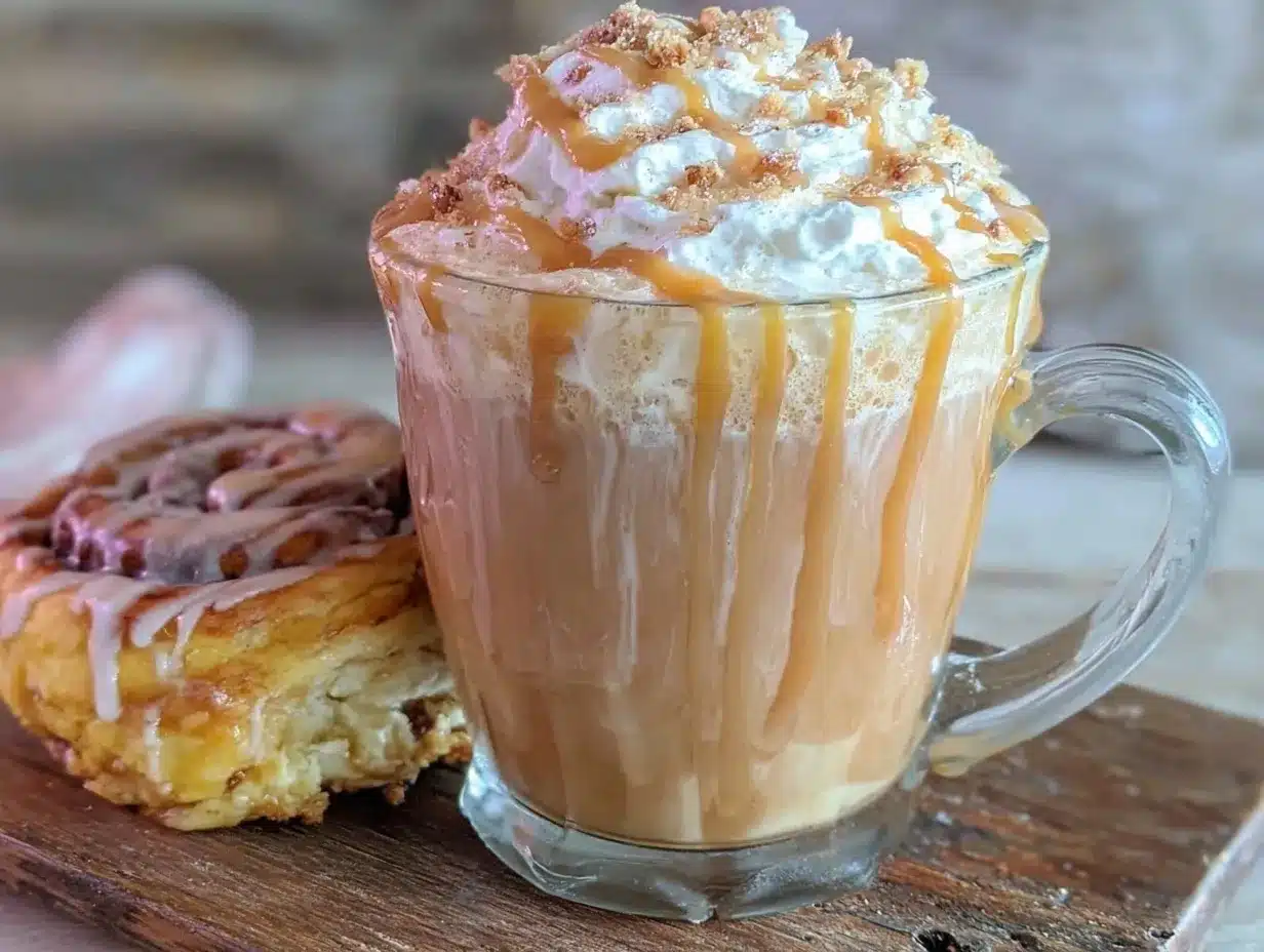 creamy cinnamon roll latte preparation steps