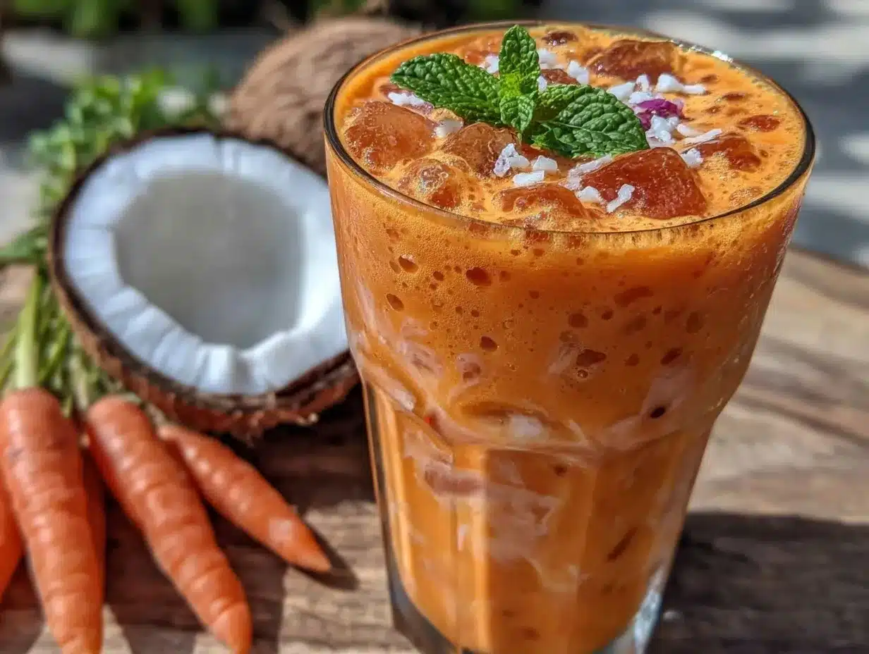 creamy coconut cream carrot juice preparation steps
