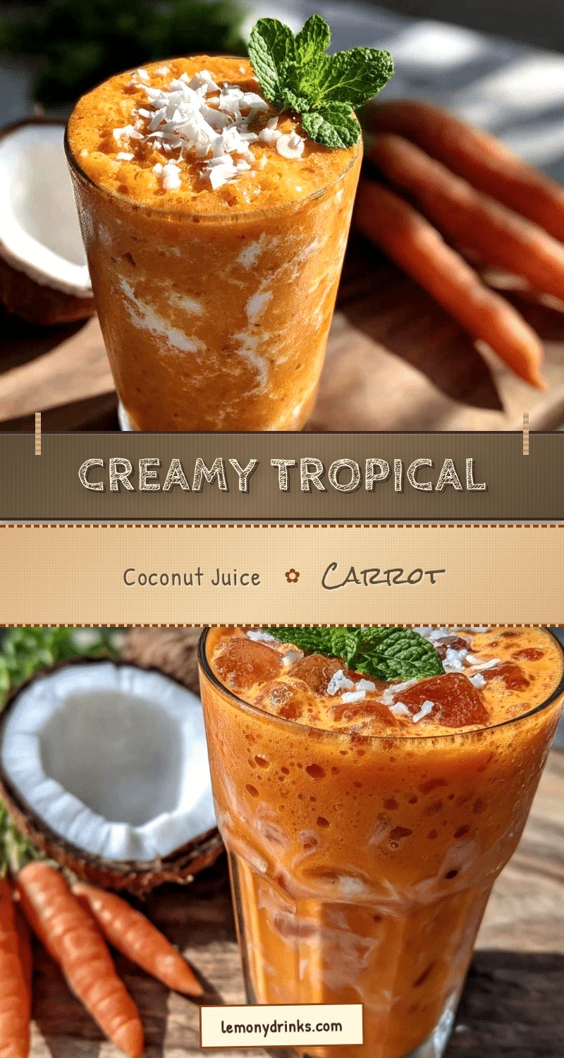 creamy coconut cream carrot juice recipe