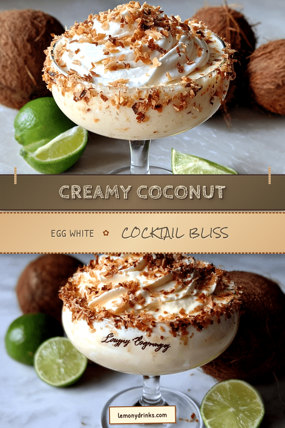 creamy coconut cream egg white cocktail recipe