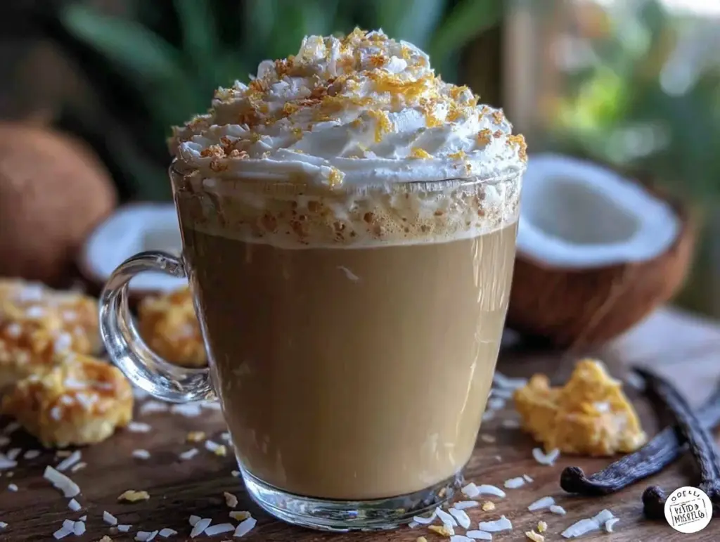 creamy coconut milk latte - featured image