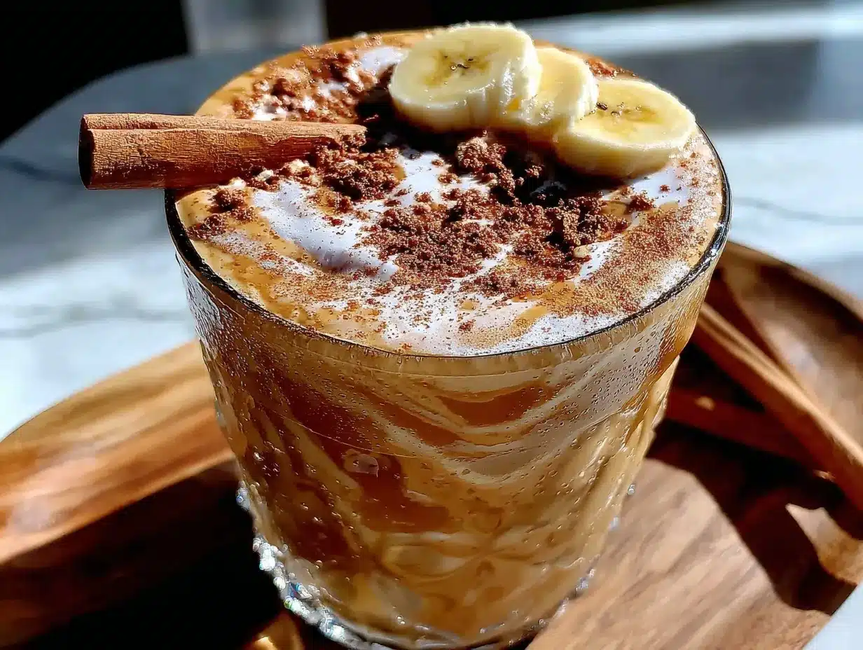 creamy coffee banana smoothie preparation steps