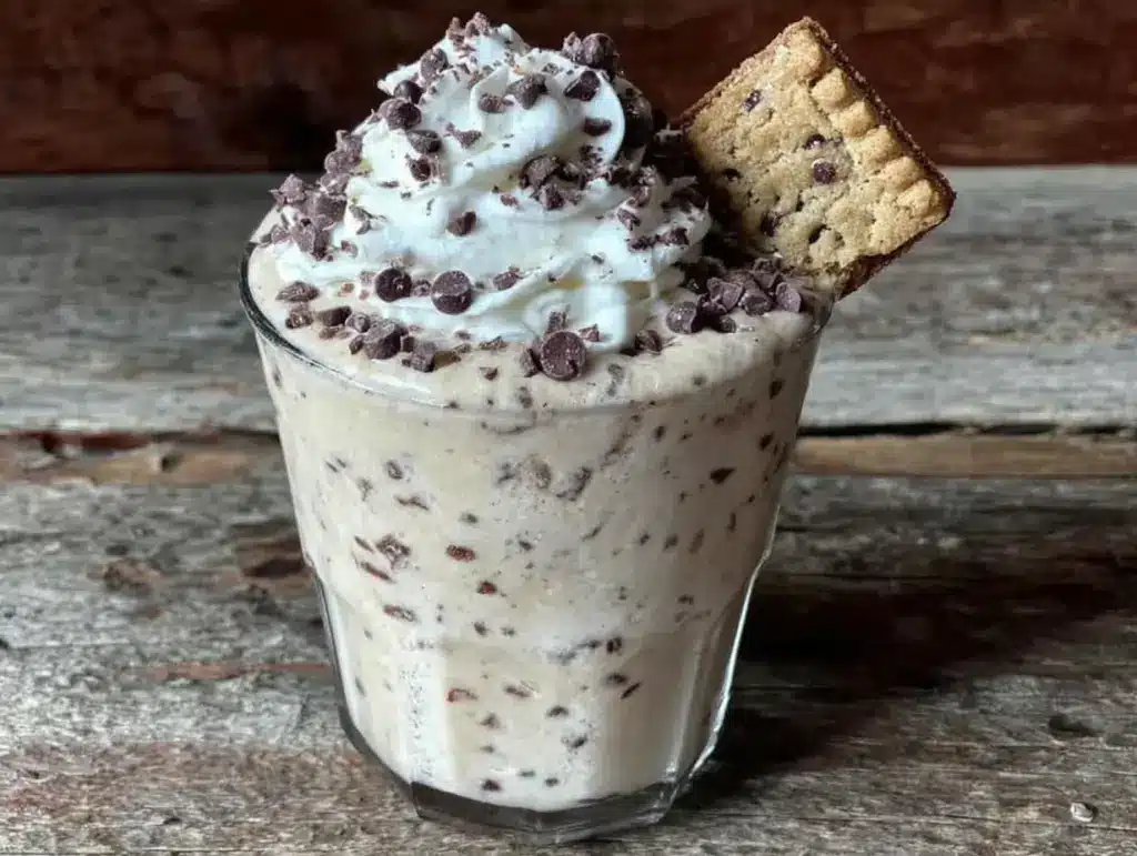 creamy cookie dough protein smoothie - featured image