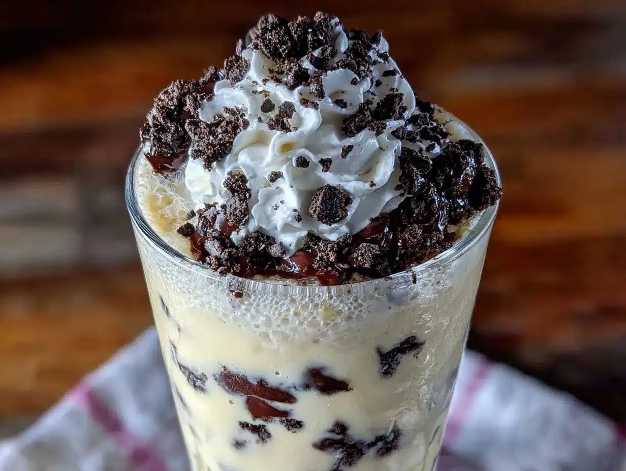 creamy cookies and cream protein shake preparation steps