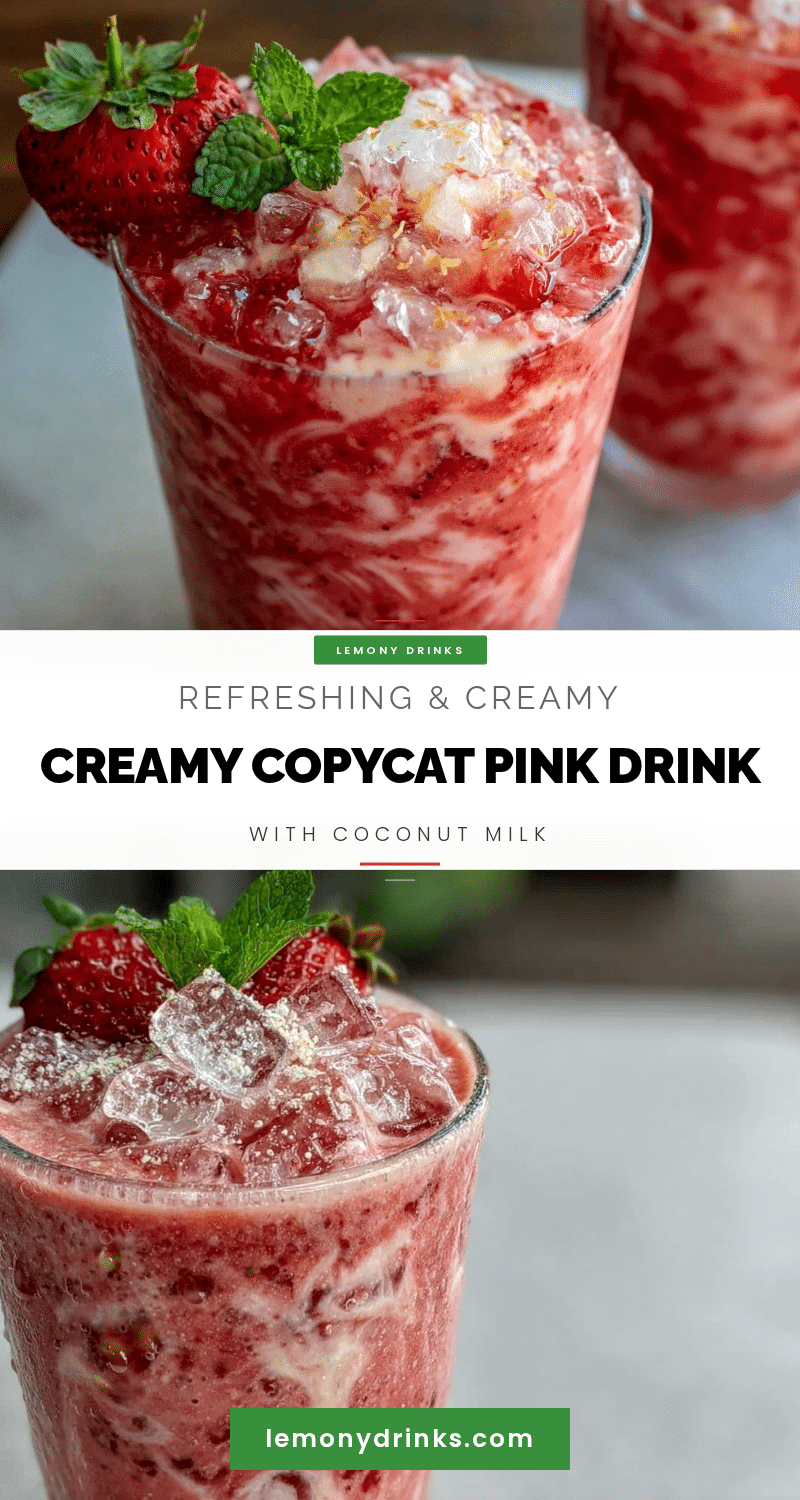 creamy copycat pink drink with coconut milk recipe