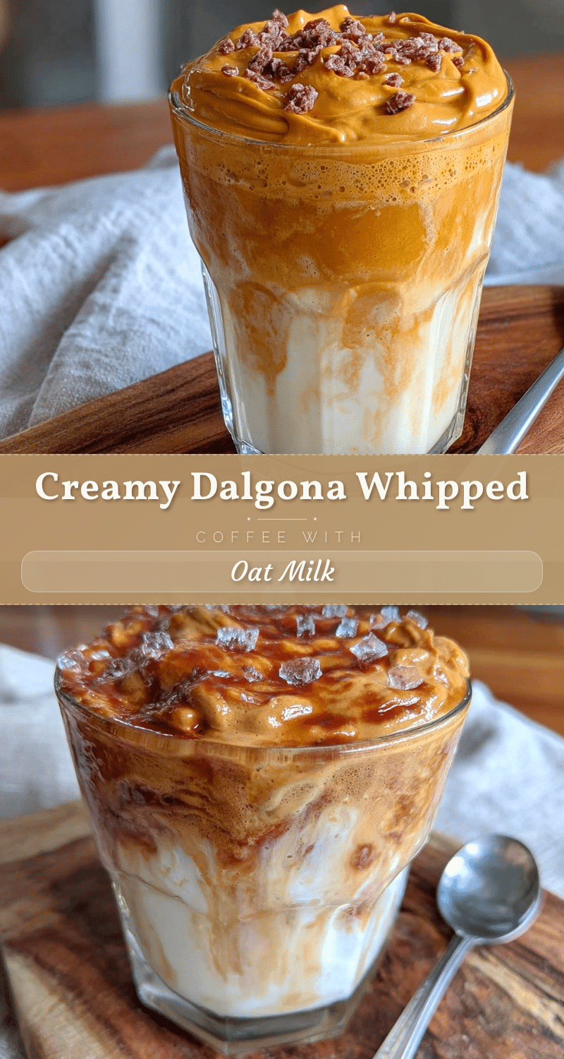 creamy dalgona whipped coffee with oat milk recipe