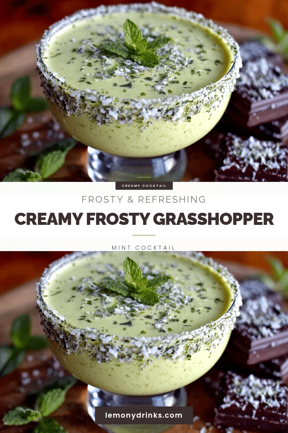 creamy grasshopper mint cocktail recipe