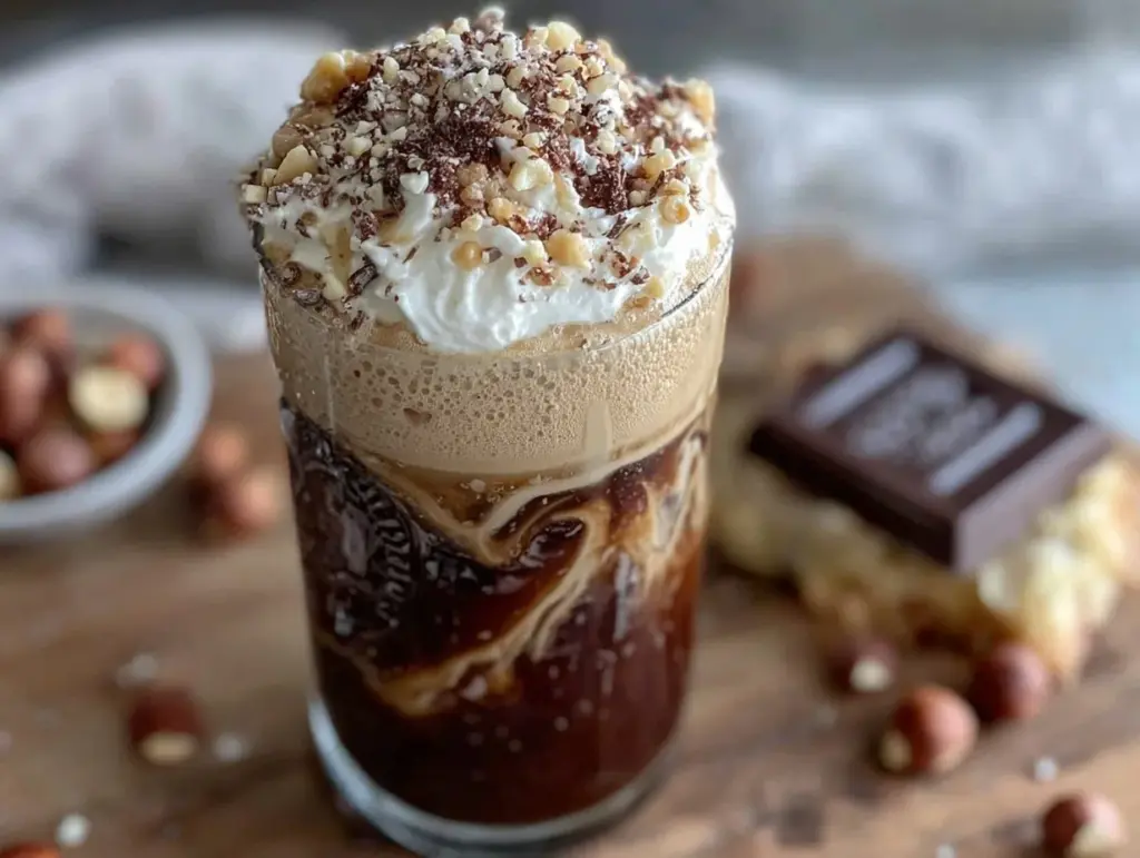 creamy hazelnut chocolate cold brew - featured image