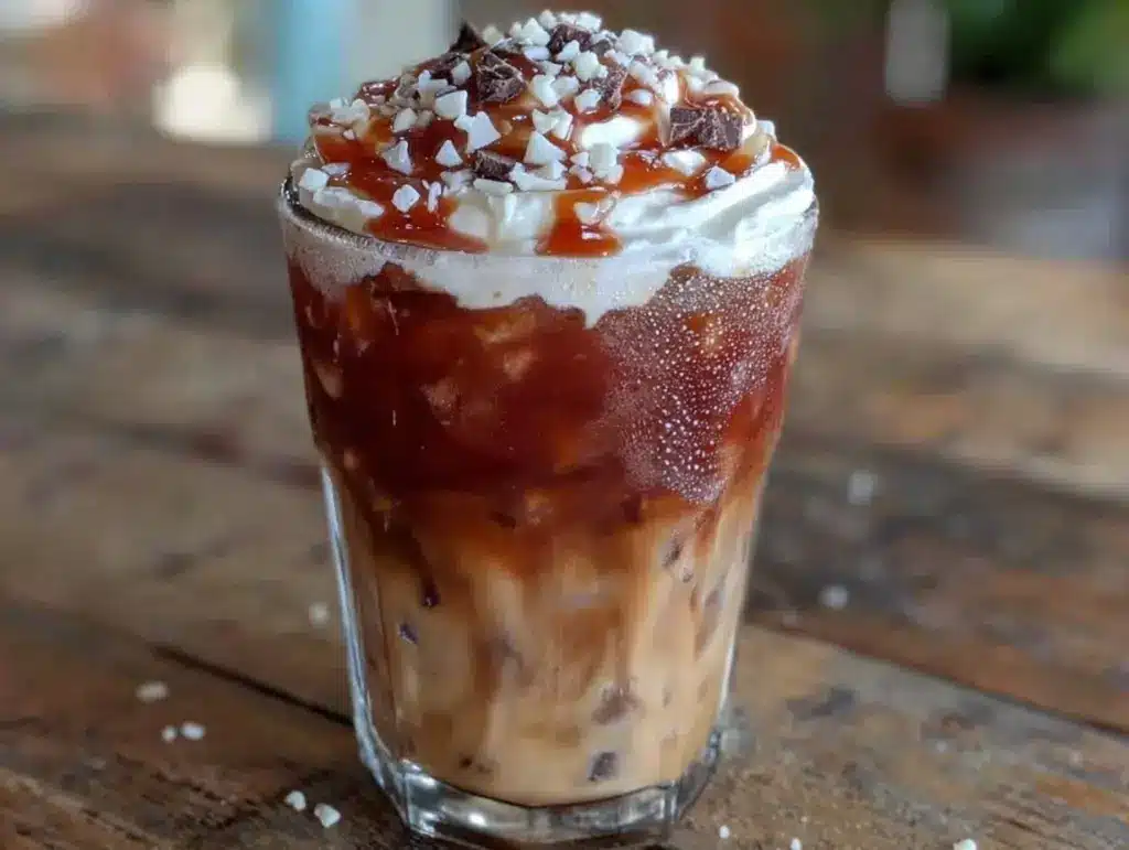 creamy iced white chocolate mocha - featured image