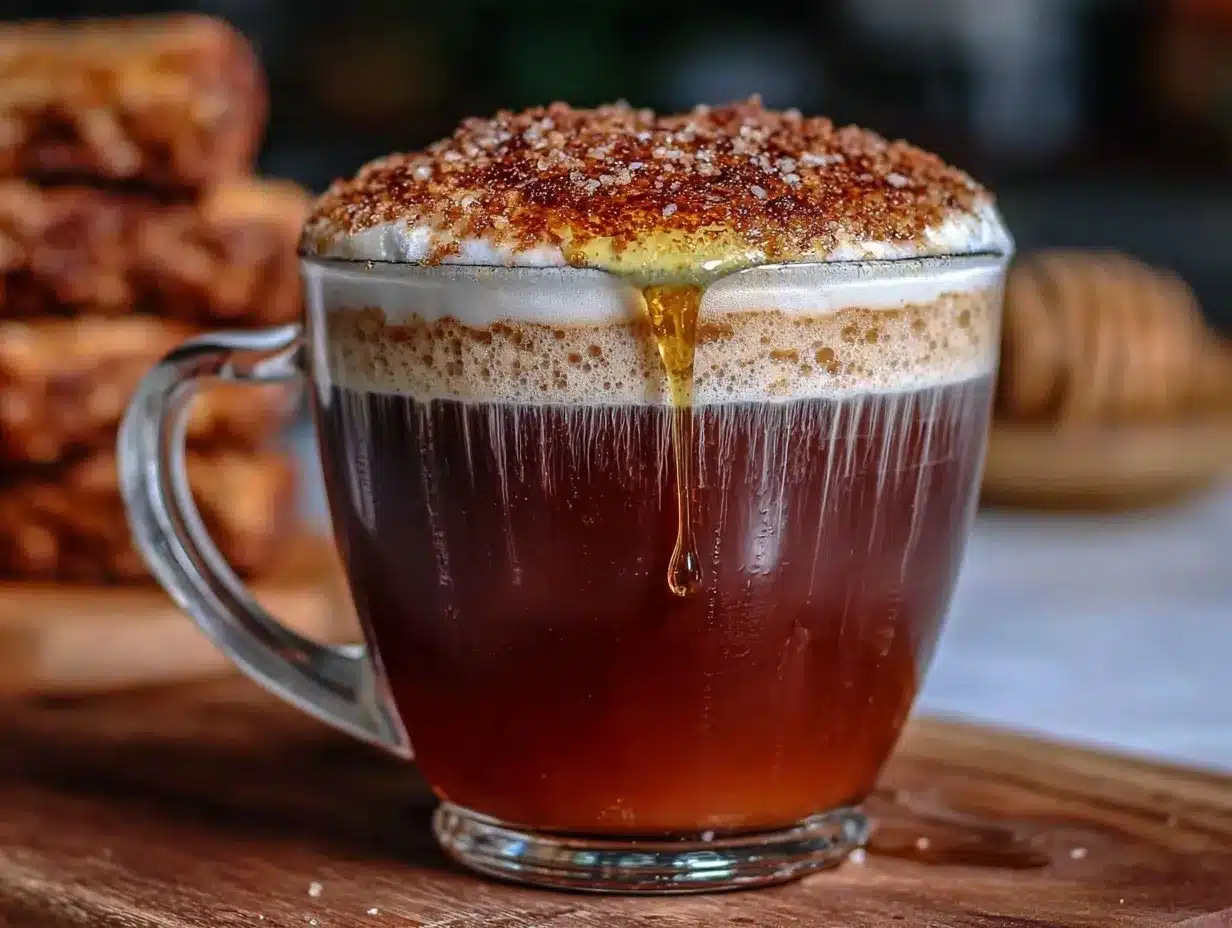 Creamy Irish Breakfast Tea Latte preparation steps