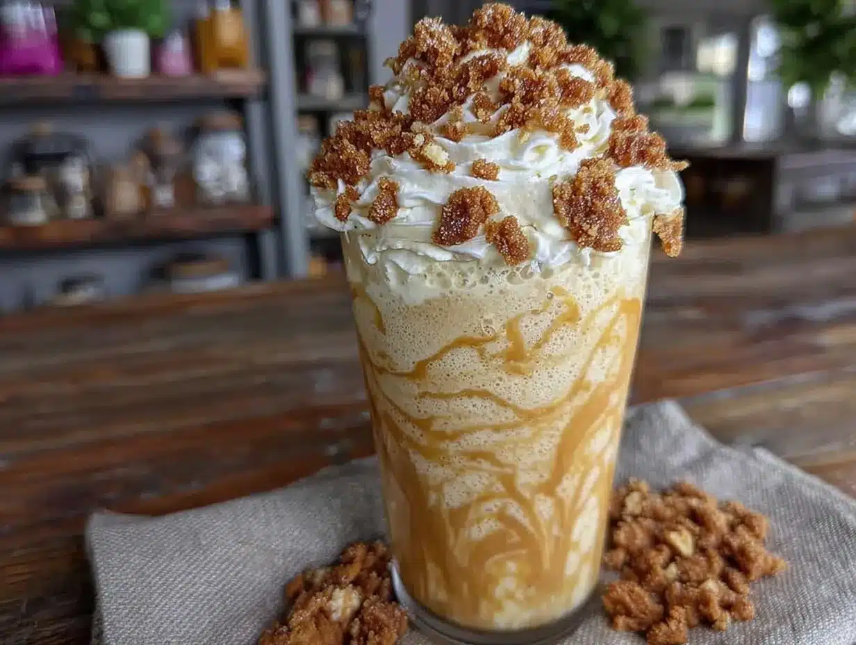 Creamy Irish Cream Frappuccino preparation steps