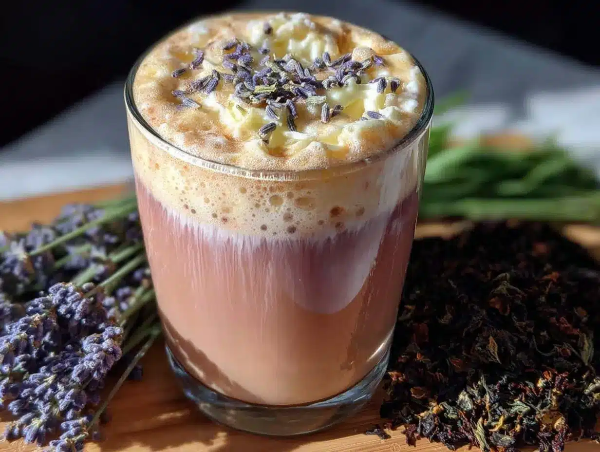 creamy lavender london fog latte preparation steps
