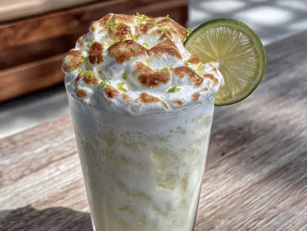 creamy lemon meringue milkshake - featured image