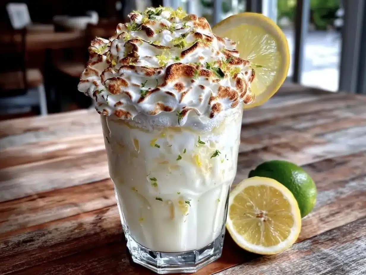 creamy lemon meringue milkshake preparation steps