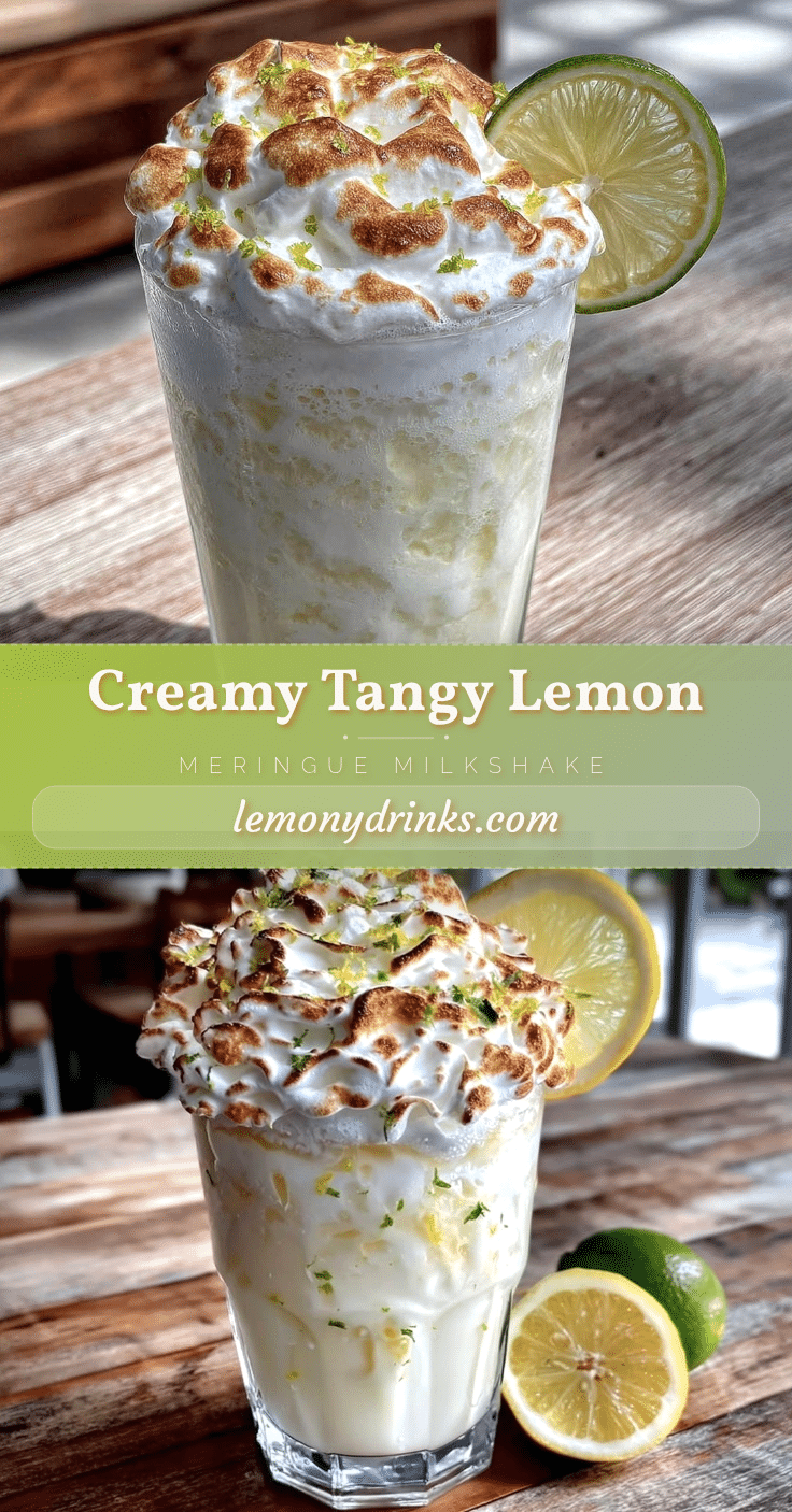 creamy lemon meringue milkshake recipe