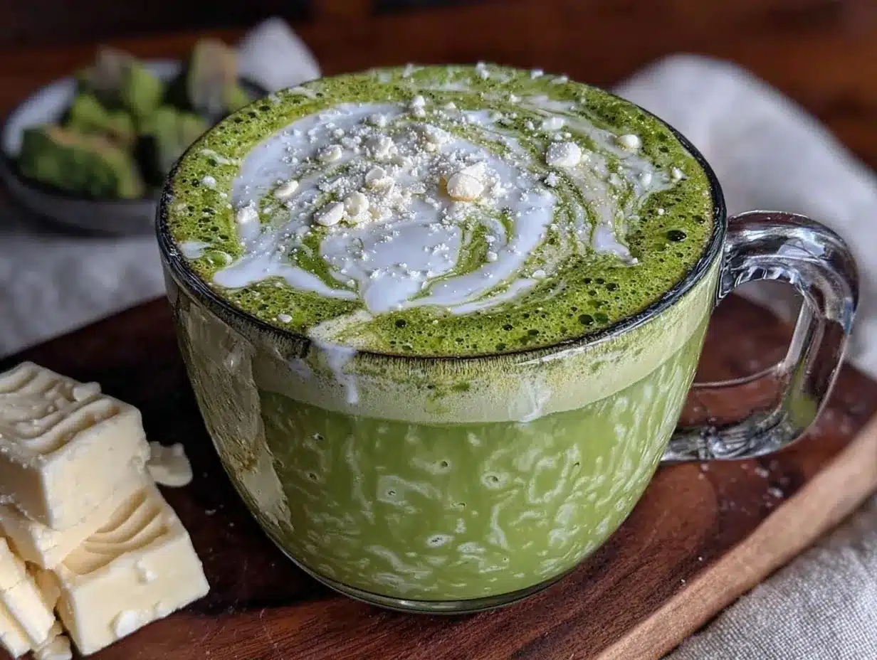 creamy lucky green matcha latte preparation steps
