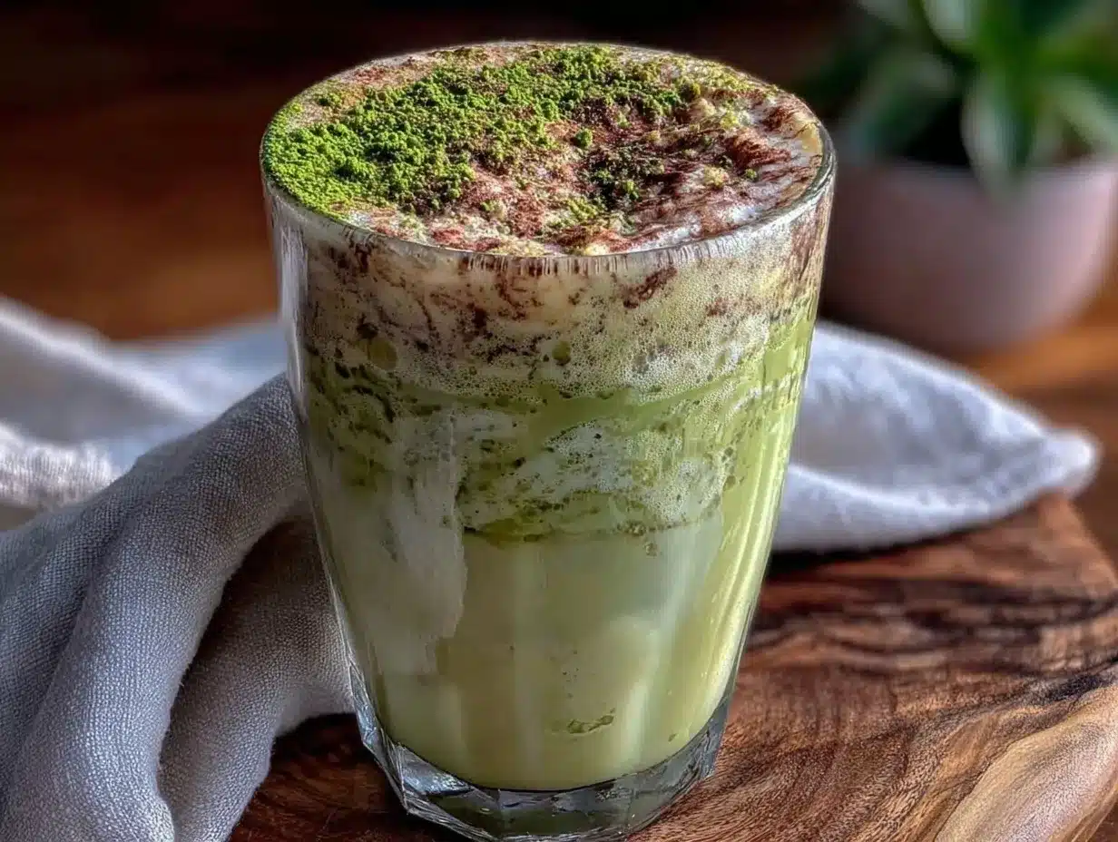 creamy matcha green tea latte preparation steps