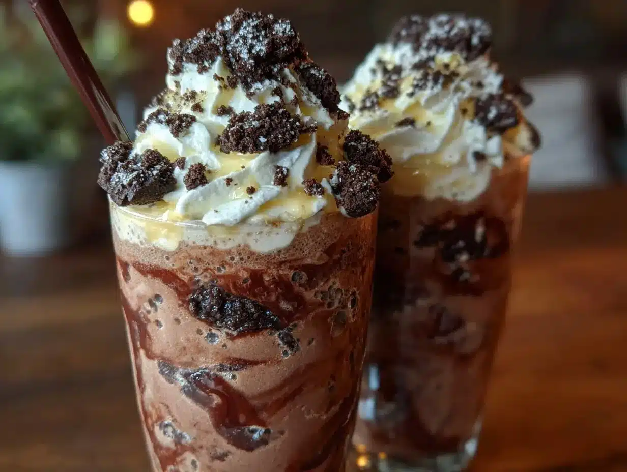 creamy mocha cookie crumble frappuccino recipe preparation steps