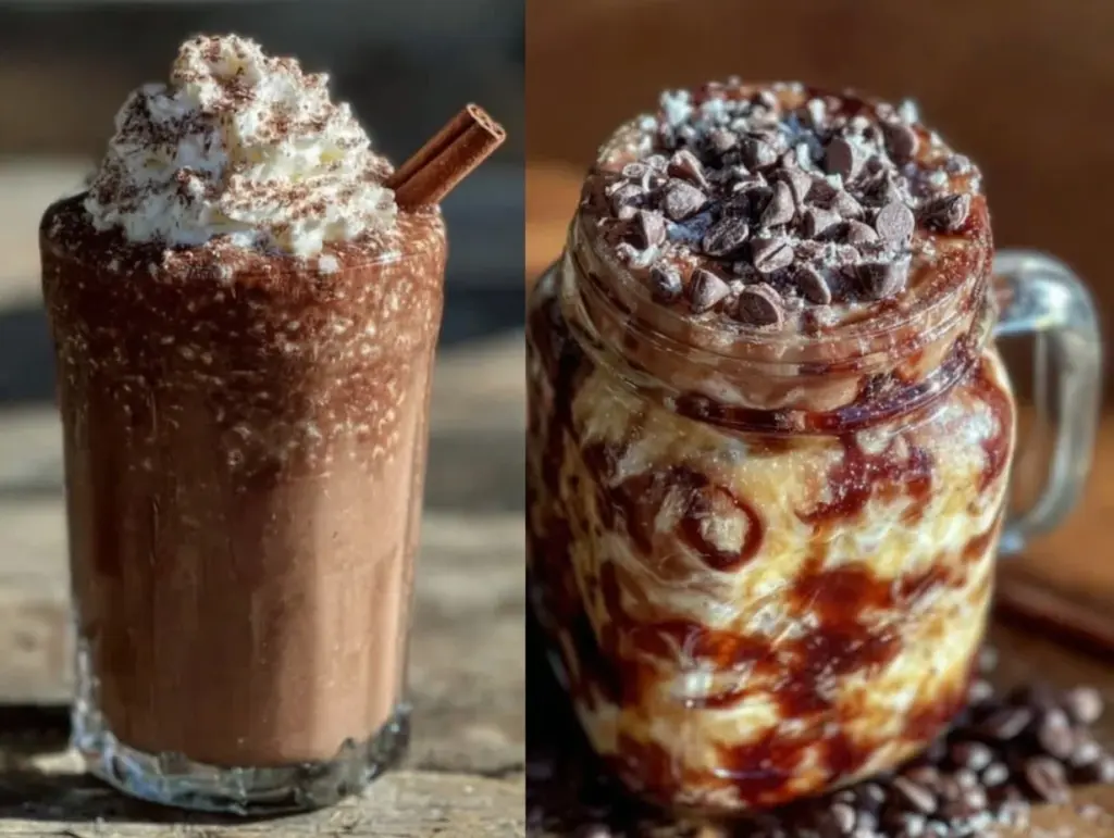 creamy mocha protein shake - featured image