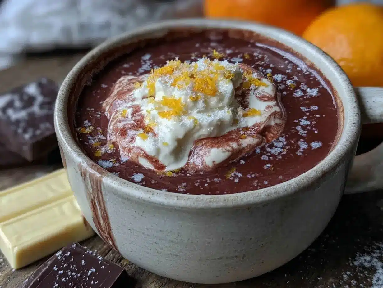 creamy orange chocolate hot cocoa preparation steps