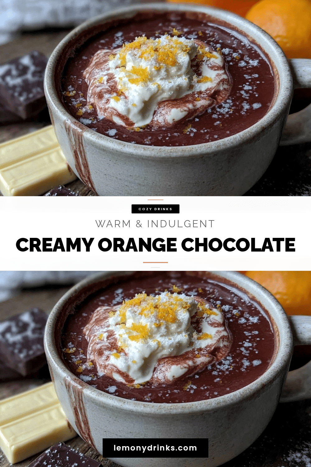 creamy orange chocolate hot cocoa recipe