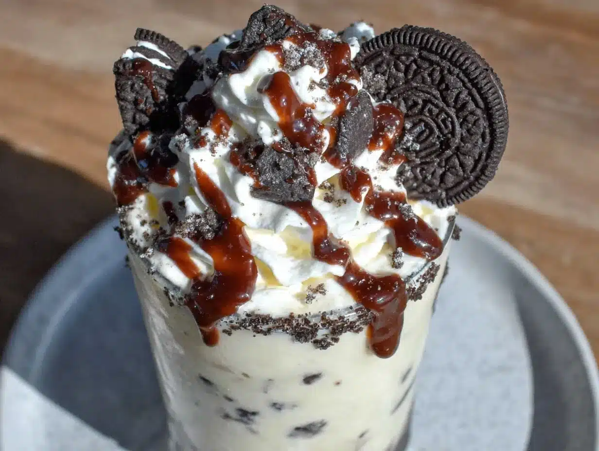 creamy Oreo milkshake recipe preparation steps
