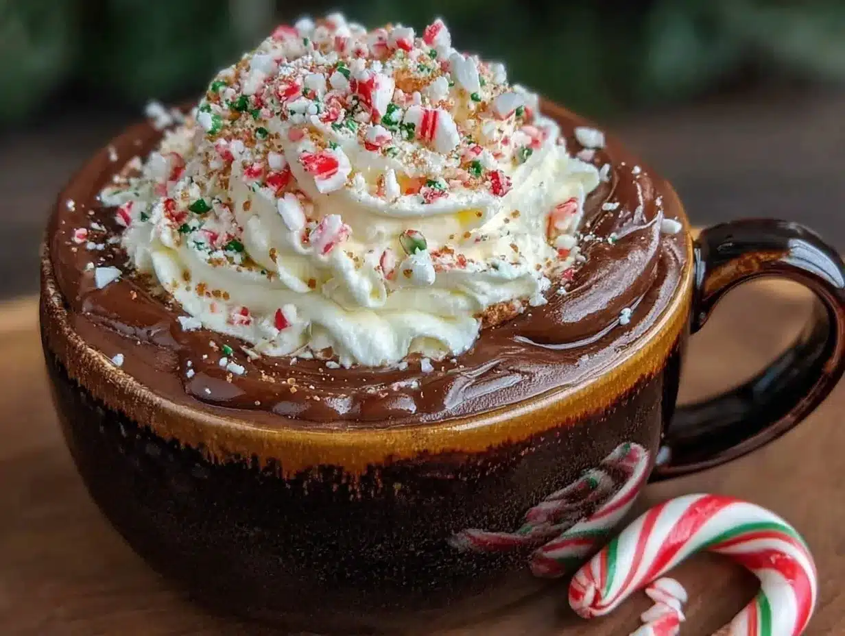 creamy peppermint hot chocolate preparation steps