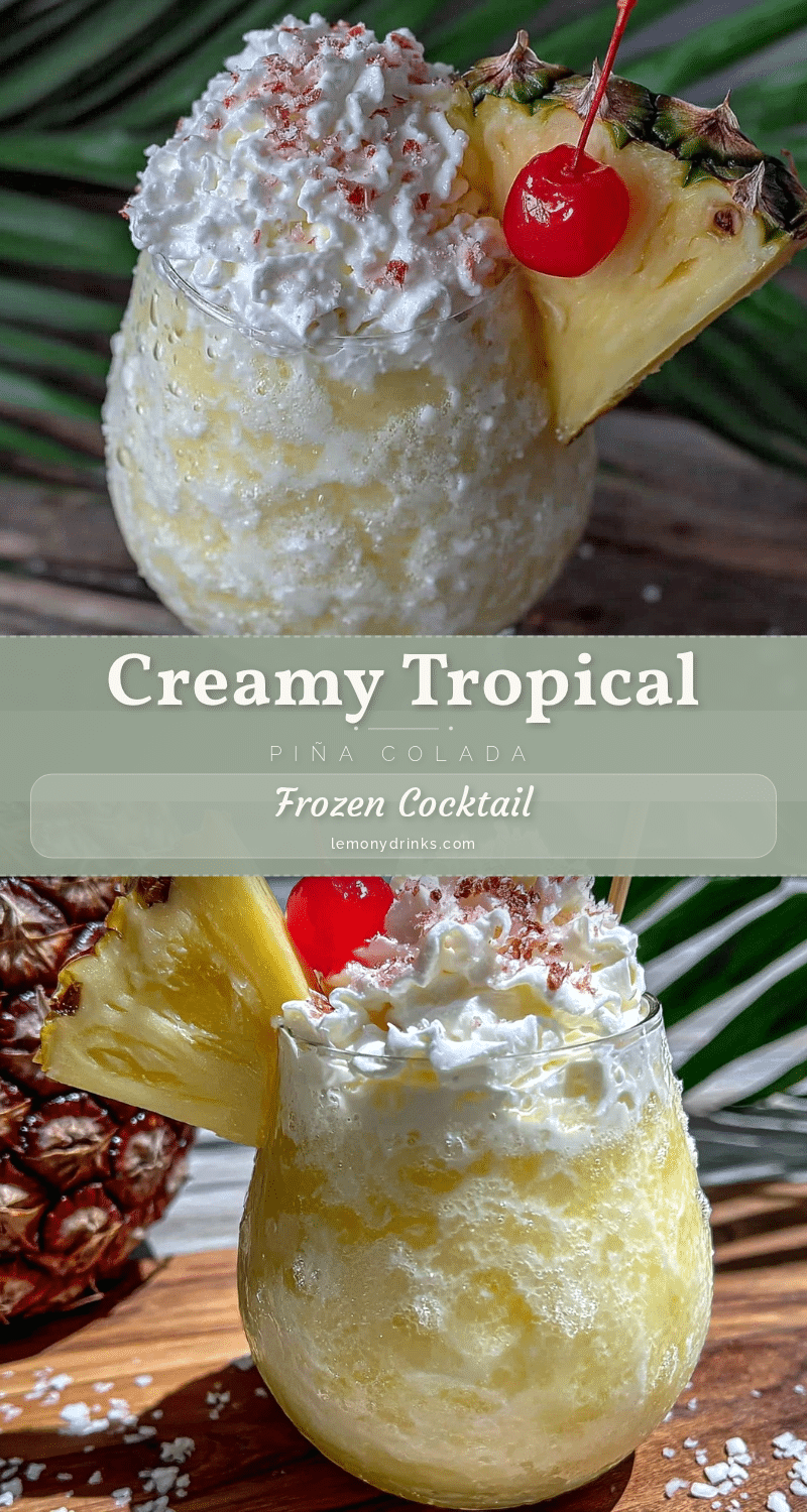 creamy piña colada frozen cocktail recipe