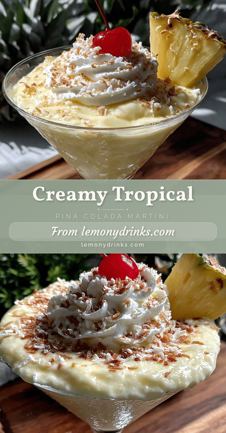 creamy pina colada martini recipe