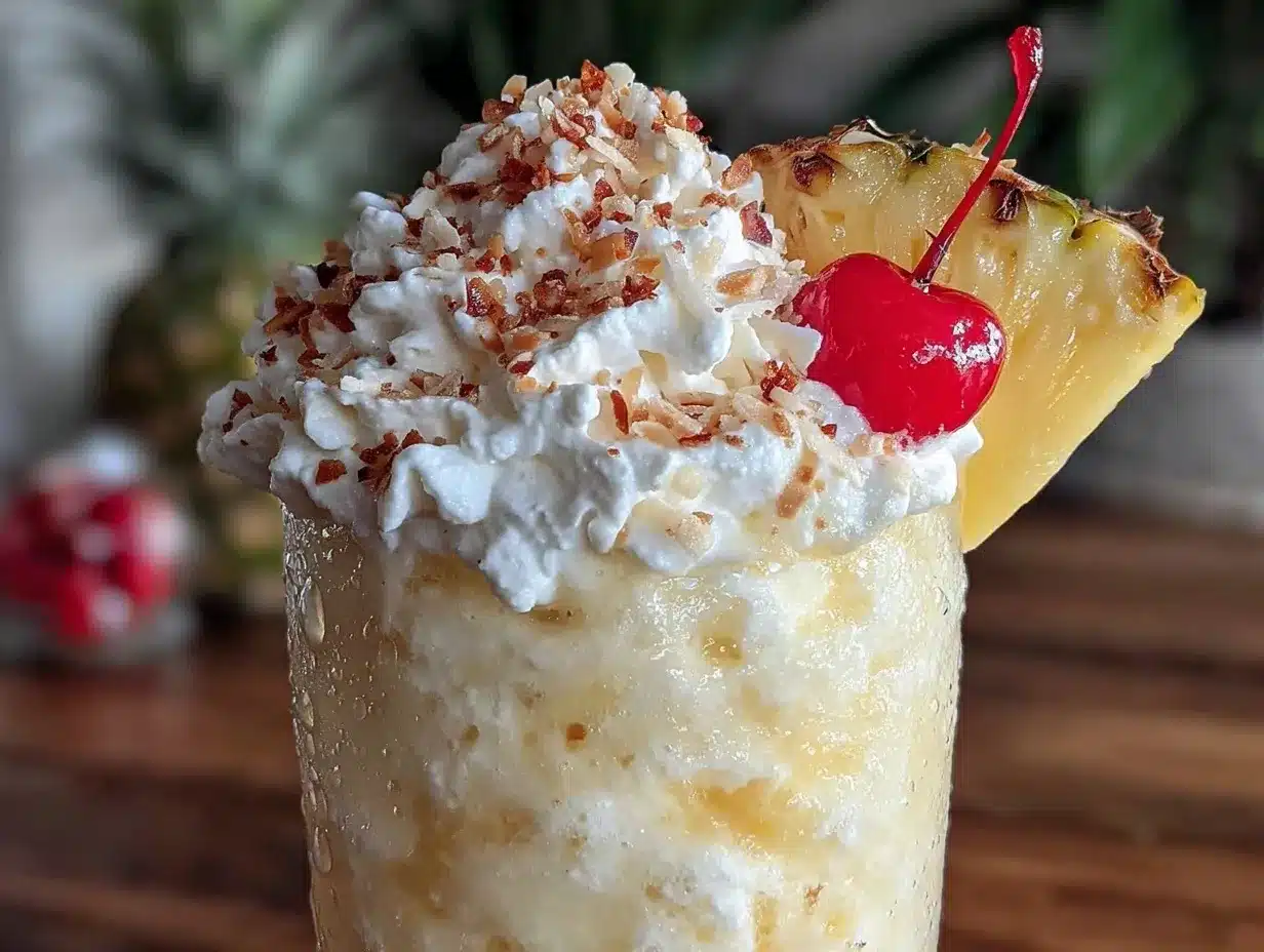 creamy piña colada slushie recipe preparation steps