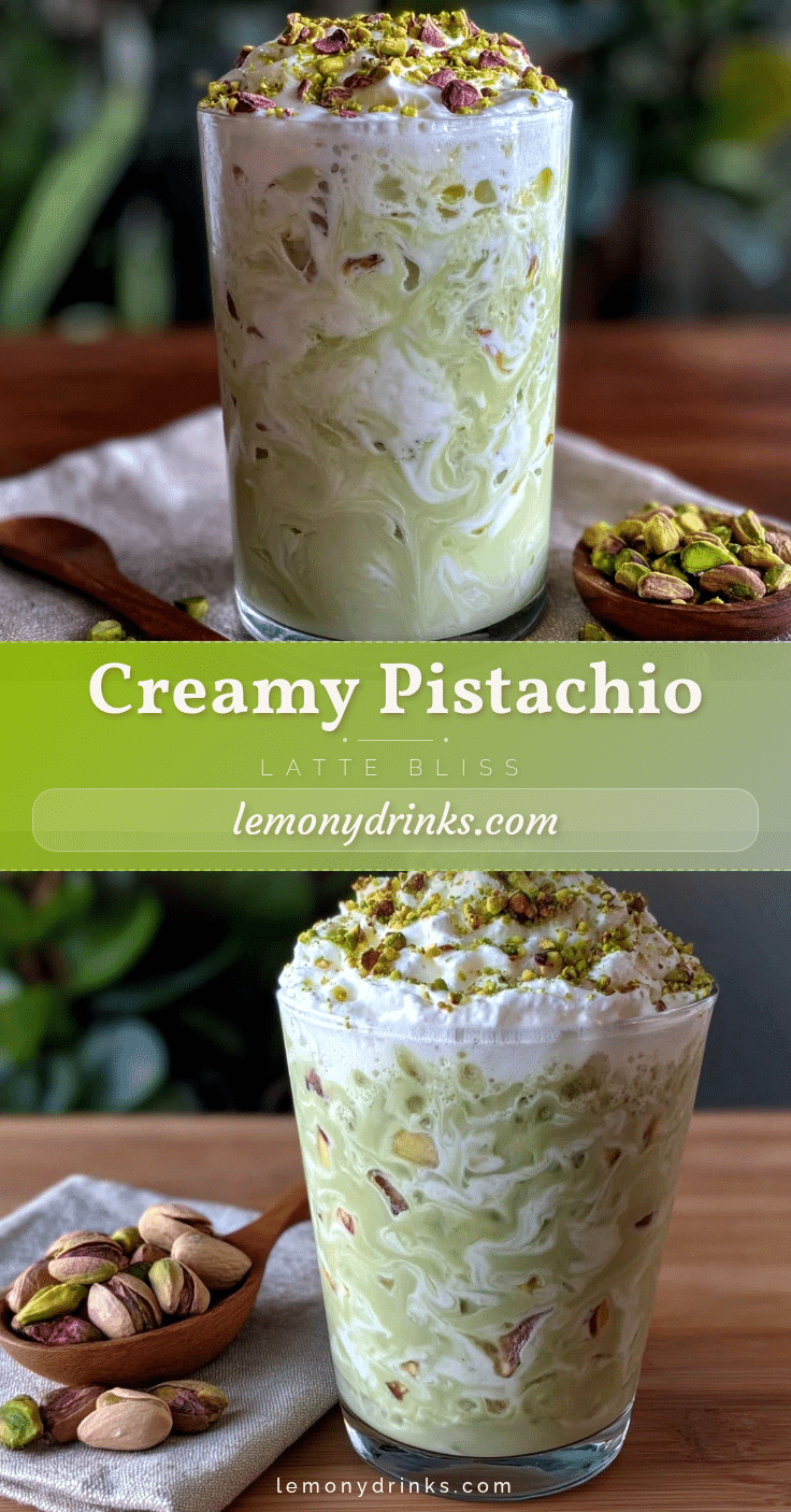 creamy pistachio latte recipe