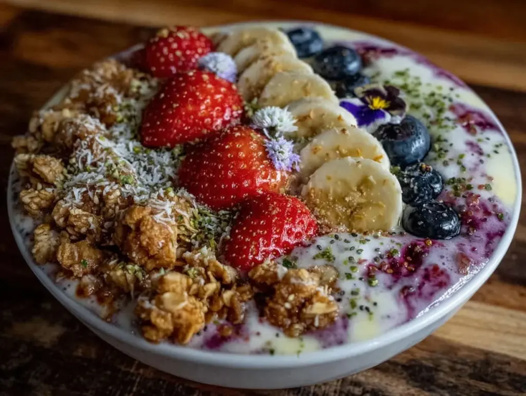 creamy protein smoothie bowl - featured image
