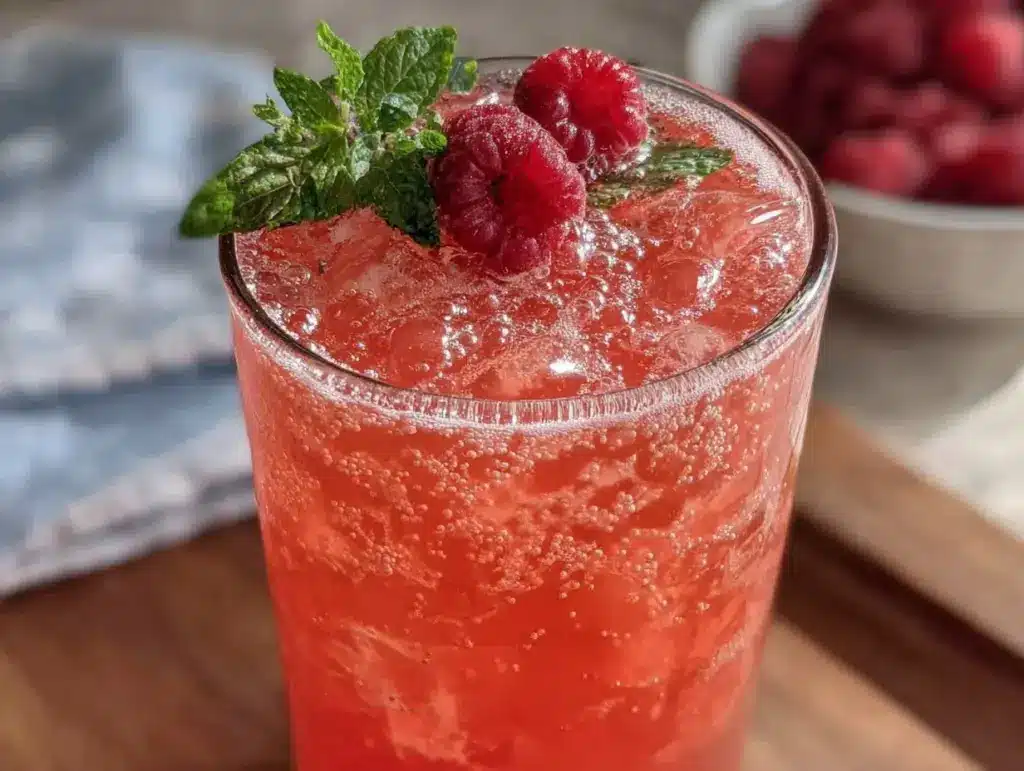 creamy raspberry cream soda - featured image